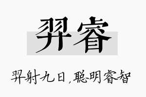 羿睿名字的寓意及含义