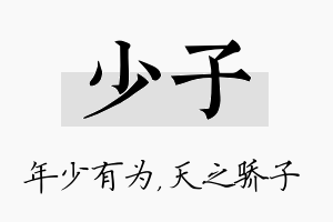 少子名字的寓意及含义