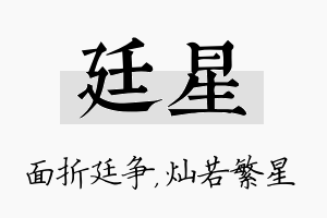 廷星名字的寓意及含义