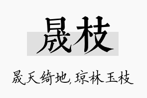 晟枝名字的寓意及含义