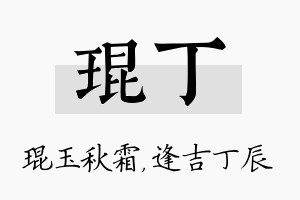 琨丁名字的寓意及含义