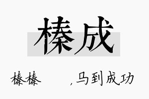 榛成名字的寓意及含义