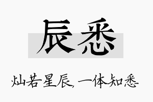 辰悉名字的寓意及含义