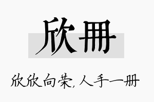 欣册名字的寓意及含义