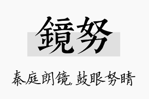 镜努名字的寓意及含义