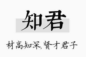 知君名字的寓意及含义