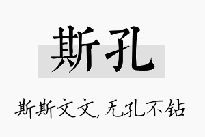 斯孔名字的寓意及含义