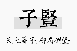 子竖名字的寓意及含义