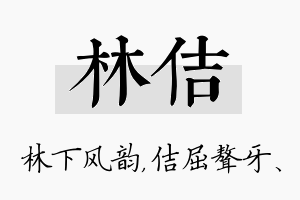 林佶名字的寓意及含义