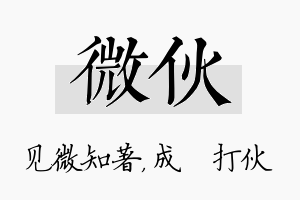 微伙名字的寓意及含义