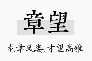 章望名字的寓意及含义