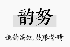 韵努名字的寓意及含义