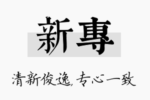 新专名字的寓意及含义