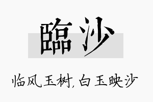 临沙名字的寓意及含义