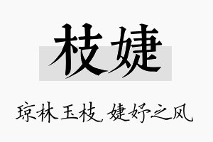 枝婕名字的寓意及含义