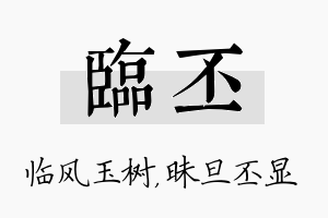 临丕名字的寓意及含义