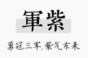 军紫名字的寓意及含义