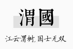 渭国名字的寓意及含义