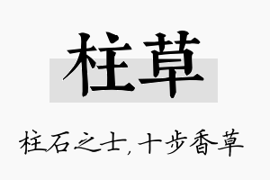 柱草名字的寓意及含义