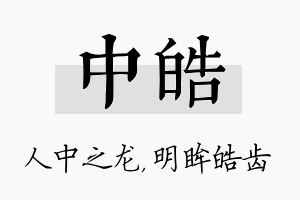 中皓名字的寓意及含义