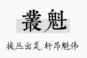 丛魁名字的寓意及含义