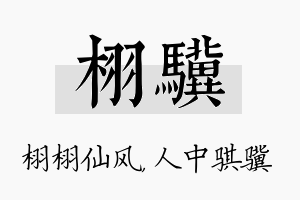 栩骥名字的寓意及含义