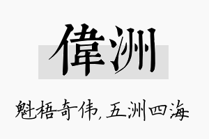 伟洲名字的寓意及含义