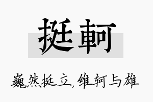 挺轲名字的寓意及含义