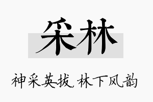 采林名字的寓意及含义