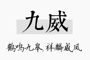 九威名字的寓意及含义