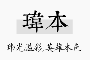 玮本名字的寓意及含义