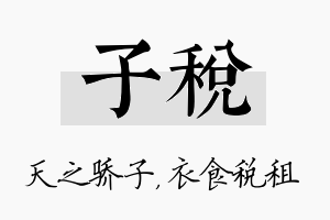 子税名字的寓意及含义