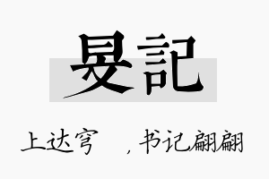 旻记名字的寓意及含义