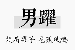 男跃名字的寓意及含义