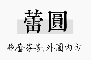 蕾圆名字的寓意及含义