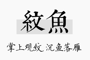 纹鱼名字的寓意及含义