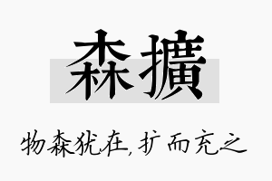 森扩名字的寓意及含义