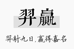 羿赢名字的寓意及含义