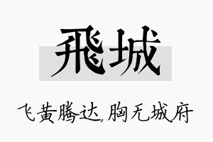 飞城名字的寓意及含义