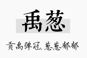 禹葱名字的寓意及含义