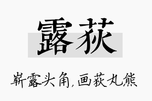 露荻名字的寓意及含义