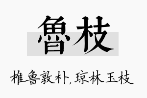 鲁枝名字的寓意及含义