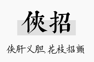 侠招名字的寓意及含义