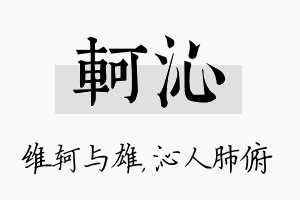 轲沁名字的寓意及含义