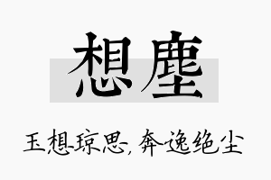 想尘名字的寓意及含义