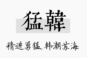 猛韩名字的寓意及含义