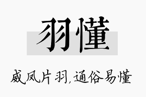 羽懂名字的寓意及含义