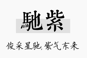 驰紫名字的寓意及含义