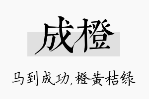 成橙名字的寓意及含义