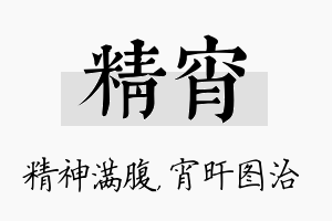 精宵名字的寓意及含义